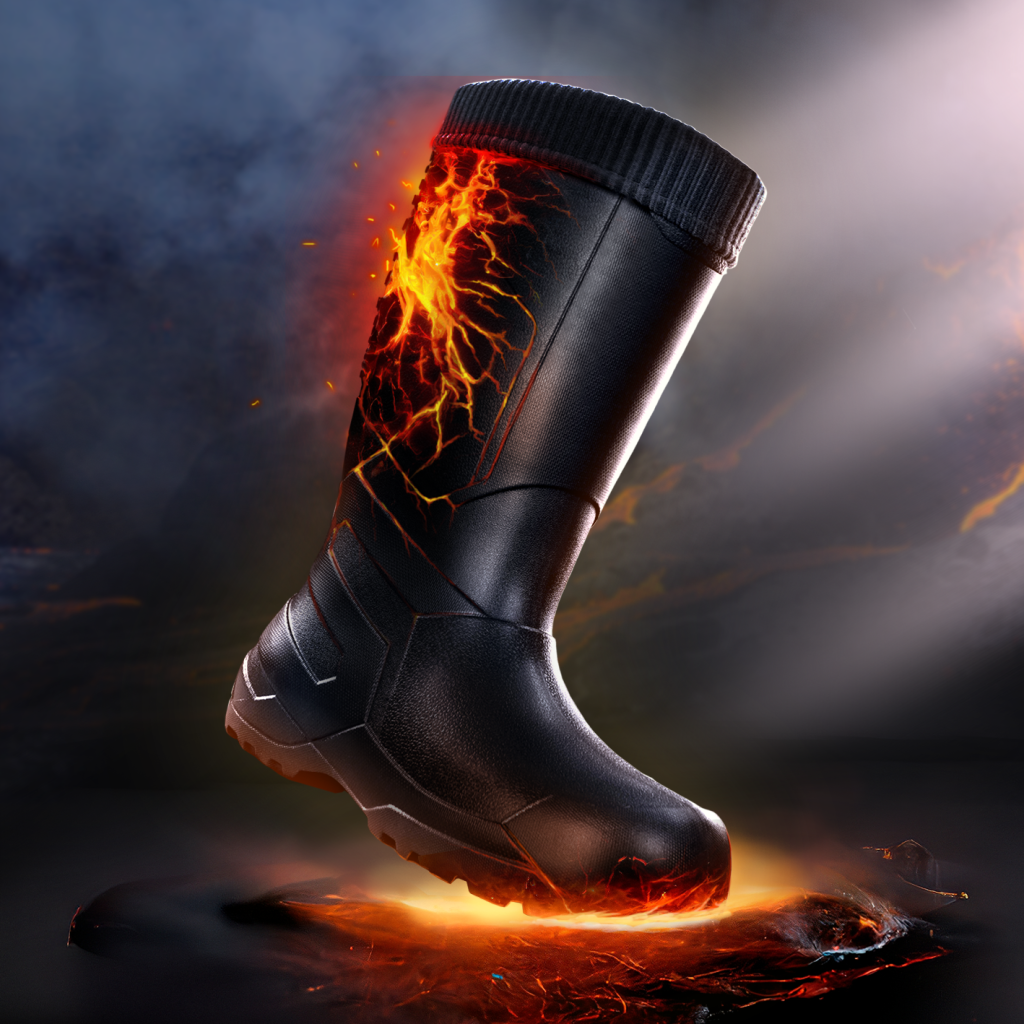 Αντιολισθητικές Γαλότσες Εργασίας με Γούνα Dry Walker | Strong Track - Black - Image 2