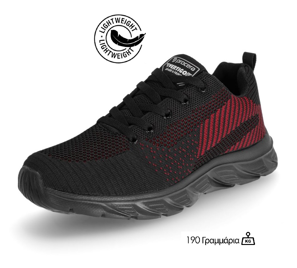 Παπούτσια Εργασίας χωρίς προστασία Procera Vertigo - Μαύρο/Κόκκινο